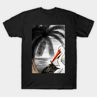 SAPPHIRE PALM PELICAN T-Shirt